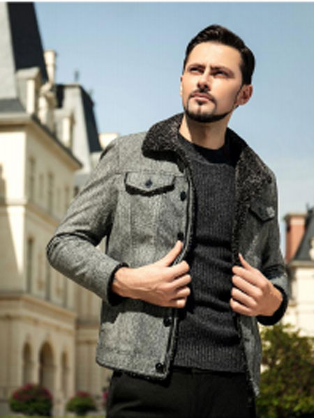 普雷丹顿男装品牌2021冬季短款柔软时尚外套