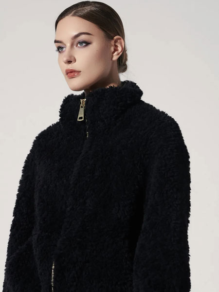 TOPFEELING、MJStyle女装品牌2021冬季羊羔毛纯色时髦外套