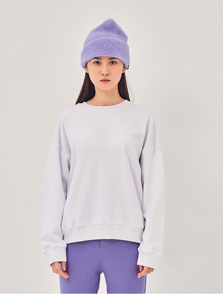 吉承女装品牌2021冬季淡紫色舒适卫衣