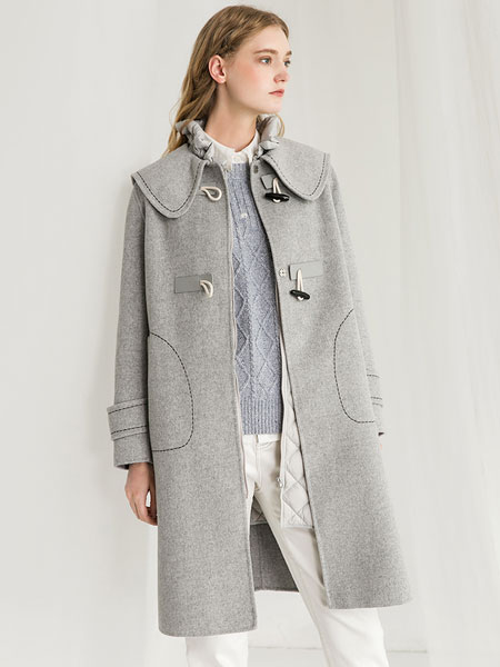 范可儿女装品牌2021冬季韩版中长款气质大衣