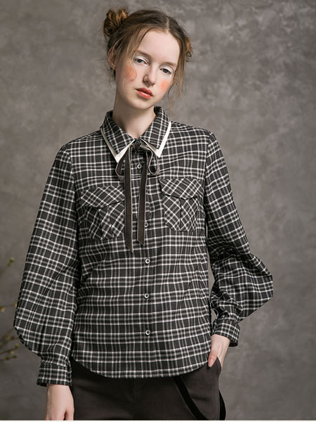范可儿女装品牌2021冬季气质文艺时尚衬衫