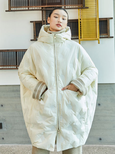 界内界外女装品牌2021冬季立领中长款保暖羽绒服