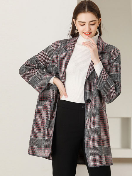百依秀子女装品牌2021冬季韩版气质宽松外套