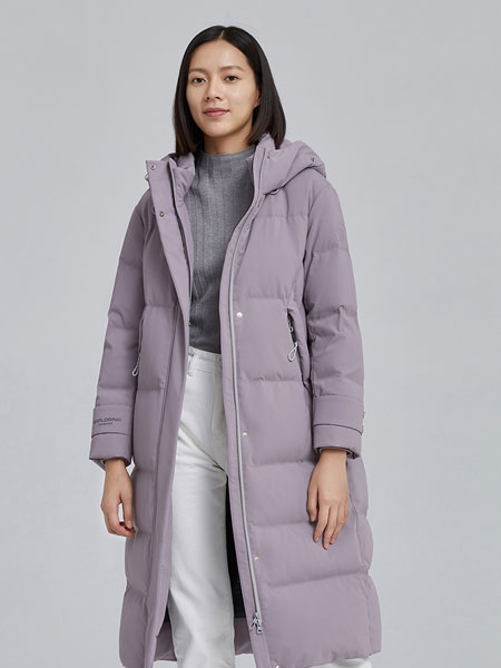 坦博尔女装品牌2021冬季长款气质保暖羽绒服
