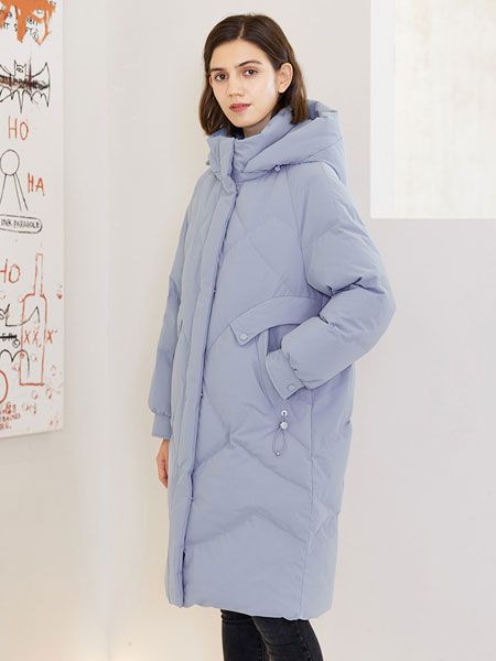 坦博尔女装品牌2021冬季H版型长款时尚保暖羽绒服