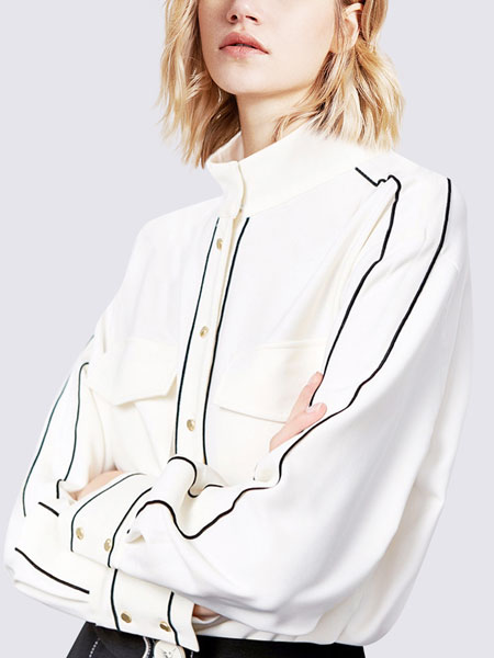 玛依尔女装品牌2021冬季高领气质时尚上衣