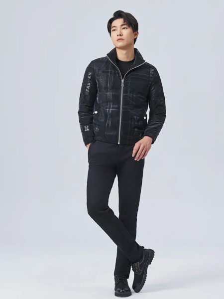 莱克斯顿 - LAXDN男装品牌2021冬季短款立领保暖羽绒服