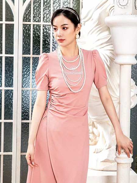 布卡慕尚女裝品牌2022春季優雅氣質收腰連衣裙