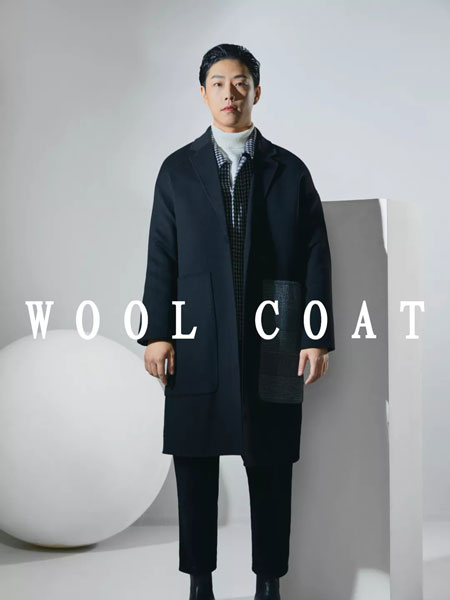 汉朴男装品牌2021冬季中长款气质宽松大衣