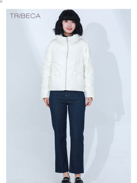 TR/BECA翠貝卡女裝品牌2021冬季連帽簡(jiǎn)約短款羽絨服