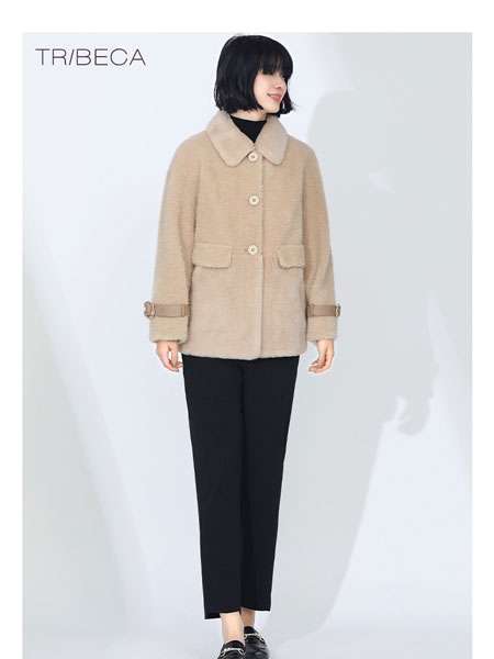 TR/BECA翠贝卡女装品牌2021冬季羊羔毛气质外套