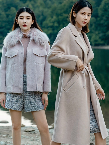 3ffusive女装品牌2021冬季系腰带长款舒适呢子大衣