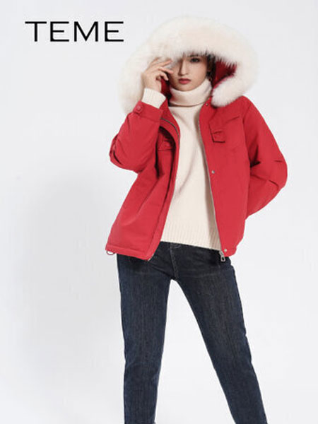 TEME緹密女装品牌2021冬季毛领短款外套