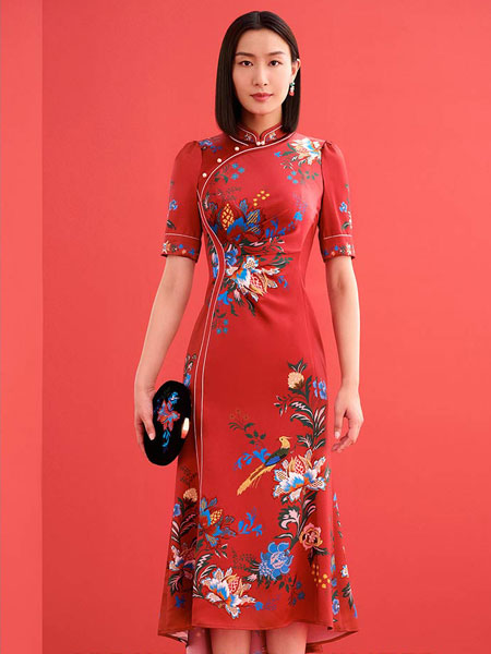 古色SUSSI女装品牌2022春季中国风舒适气质旗袍
