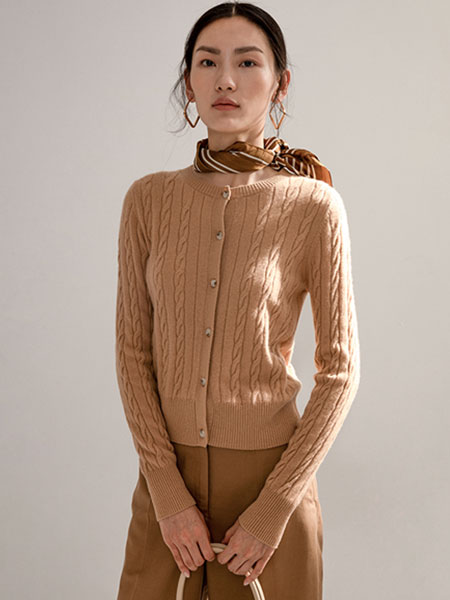 PHILOSOFIE菲洛索菲女装品牌2022春季圆领气质针织开衫