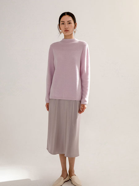 PHILOSOFIE菲洛索菲女装品牌2022春季紫色气质柔软毛衣