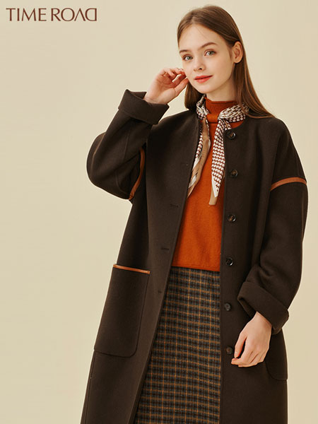 汤米诺女装品牌2021冬季韩版宽松长款大衣