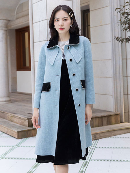 芭依璐女装品牌2021冬季优雅气质韩版大衣