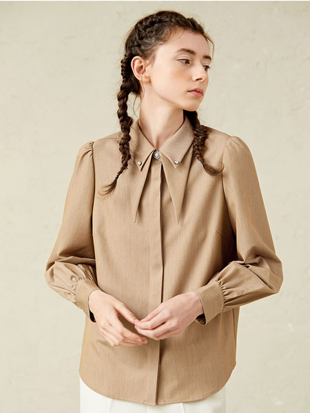 范可儿女装品牌2022春季文艺气质衬衫