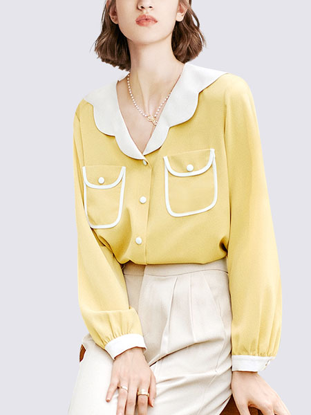 玛依尔女装品牌2022春季时尚气质衬衫