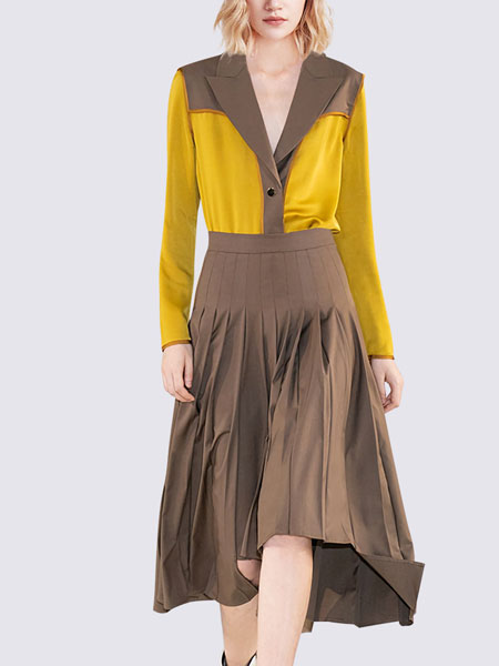 玛依尔女装品牌2022春季气质时髦套装