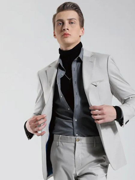 埃沃定制男裝品牌2022春夏歐美商務清新純色外套