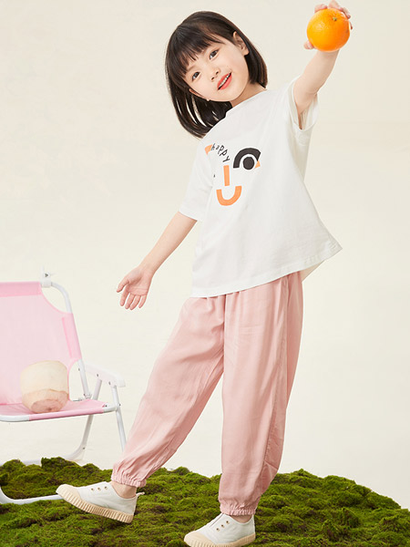 加比瑞童装品牌2022春夏原创日系百搭宽松潮弹力休闲复古潮童新款男童女童卡通圆领短袖上衣