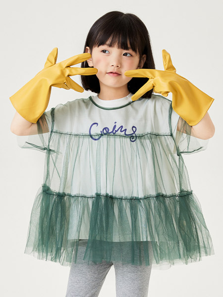 加比瑞童装品牌2022春夏日系淑女小清新俏皮女童休闲舒适透气短袖T恤中大童儿童上衣