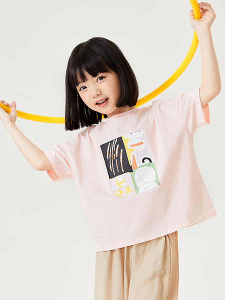 加比瑞童装品牌2022春夏韩版公主学院百搭宽松潮弹力休闲儿童短袖衣服夏季打底衫汗衫薄款T恤