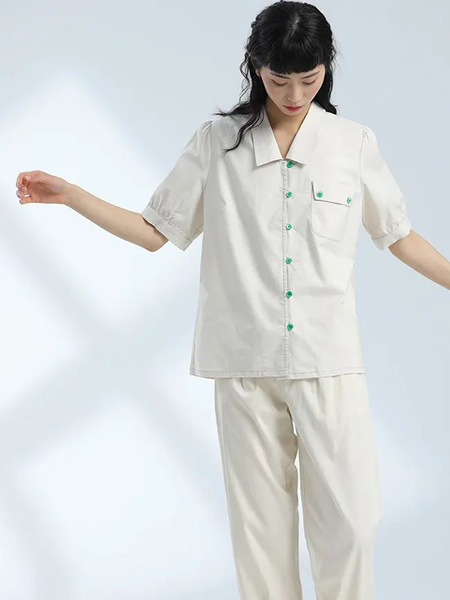 BUKHARA布卡拉女装品牌2022夏季纯色白色日系快时尚文艺范小清新学院气质款简约中袖宽松衬衫