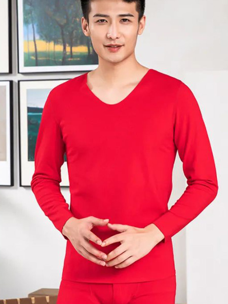 愛帝內衣品牌2022春夏純色紅色簡約舒適家居服