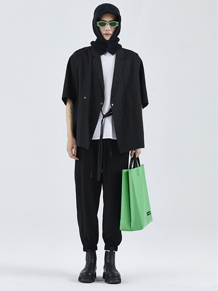 J.P.E女裝品牌2022夏季黑色原宿風時尚寬松外套