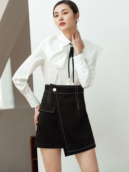 尼赫菲女装品牌2022夏季韩版商务名媛修身上衣