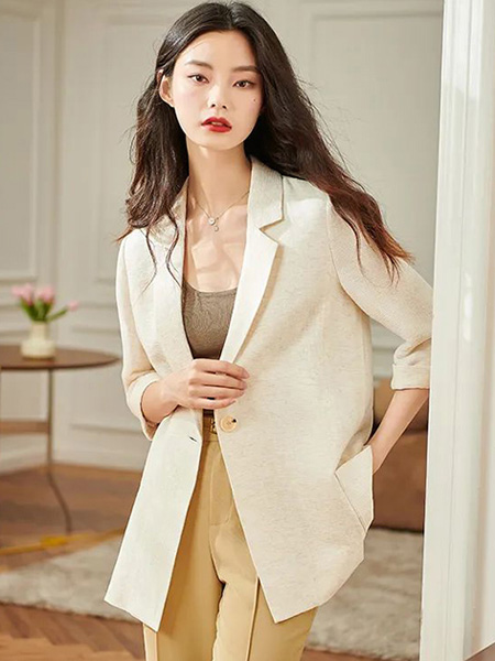 米思阳女装品牌2022夏季韩版气质宽松中长款外套