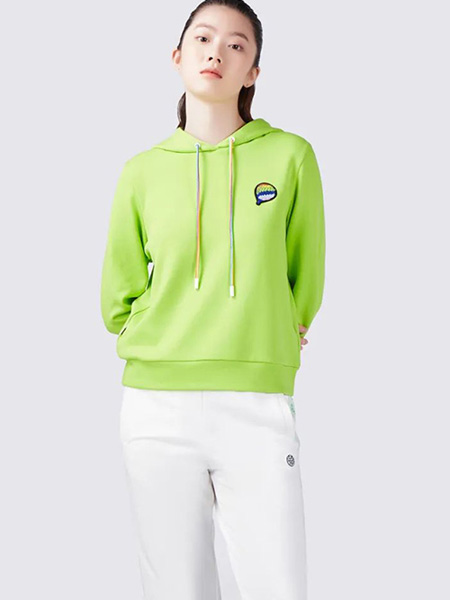 GOLF男装品牌2022夏季绿色运动风短款连帽外套