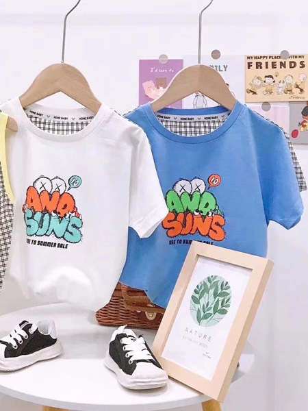 1+2=3童装童装品牌2022夏季韩版设计感休闲百搭T恤