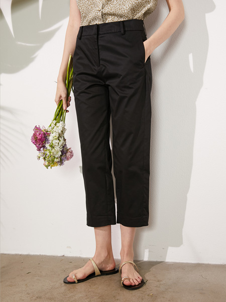 IISU女装品牌2022夏季韩版成熟简约长裤