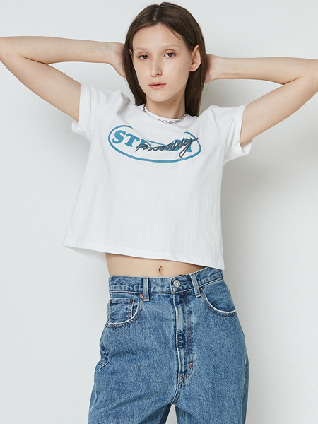moussy女装品牌2022夏季街头范个性休闲T恤