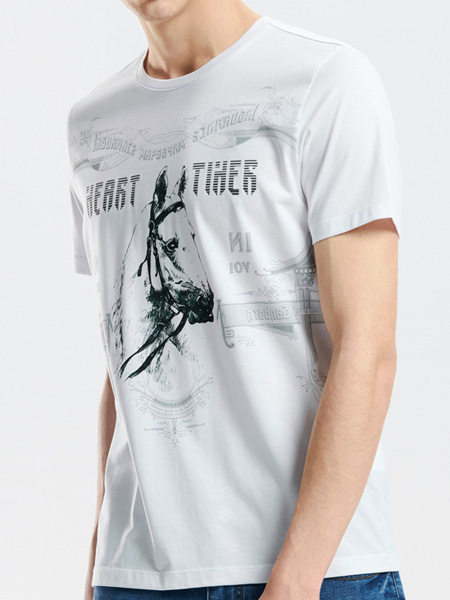 莱克斯顿 - LAXDN男装品牌2022夏季运动个性圆领T恤
