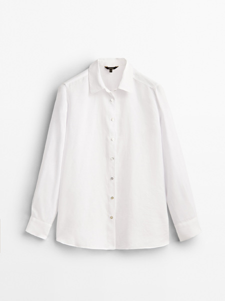 Massimo Dutti女装品牌2022春夏简约通勤风长袖衬衫