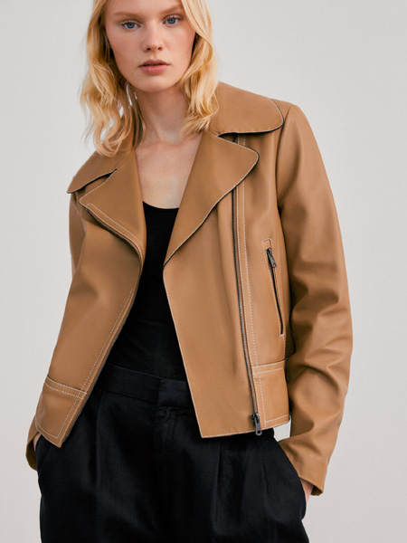 Massimo Dutti女装品牌2022春季潮流个性街头夹克衫