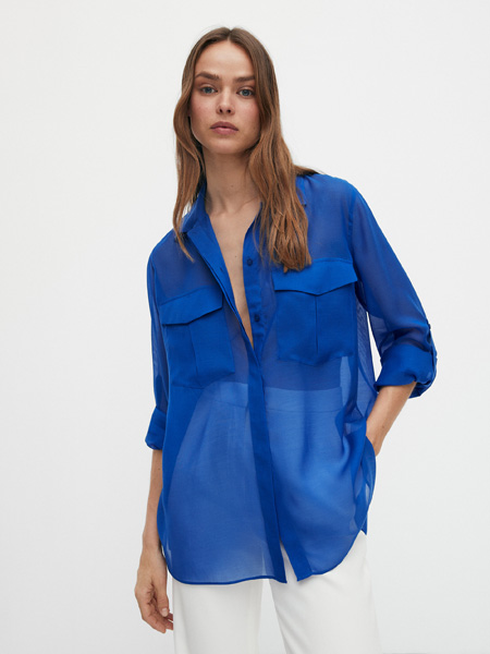 Massimo Dutti女装品牌2022春夏淑女清凉时尚衬衫