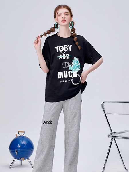 A02女装品牌2022夏季潮流街头风字母T恤