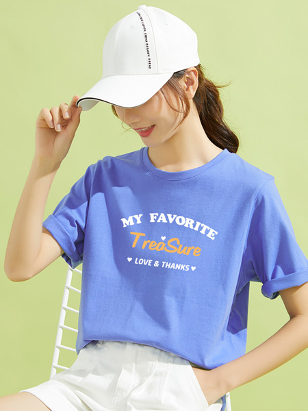 米子旗女装品牌2022夏季韩版运动风潮流T恤