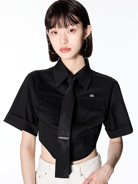 Tibi女装品牌2022夏季文艺范收腰气质衬衫