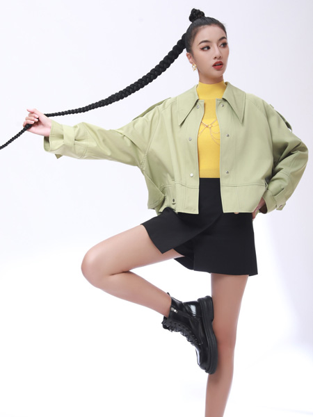 伊娜天ENATIAN女裝品牌2022春夏街頭風簡約寬松外套