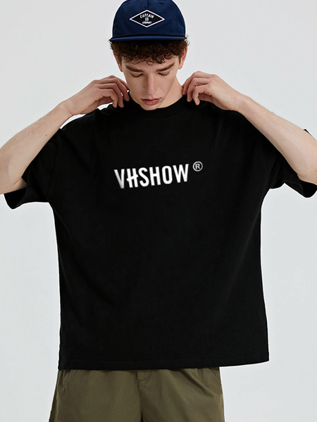 VIISHOW休闲品牌2022夏季韩版街头风字母T恤