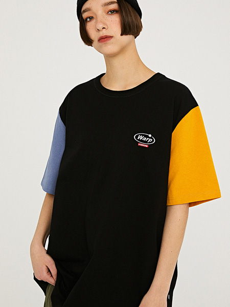 VIISHOW休闲品牌2022夏季撞色圆领透气舒适T恤