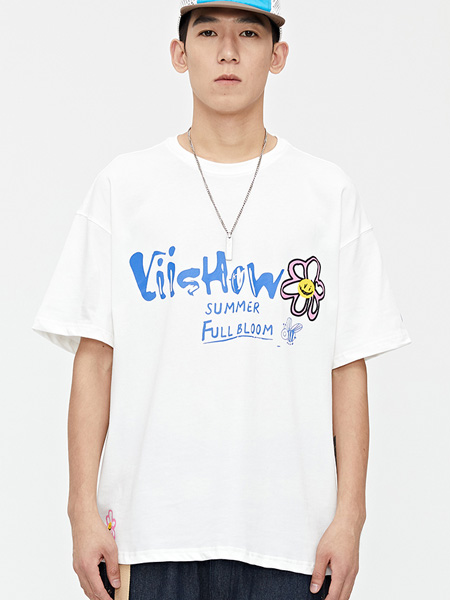 VIISHOW休闲品牌2022夏季日系潮流清新T恤