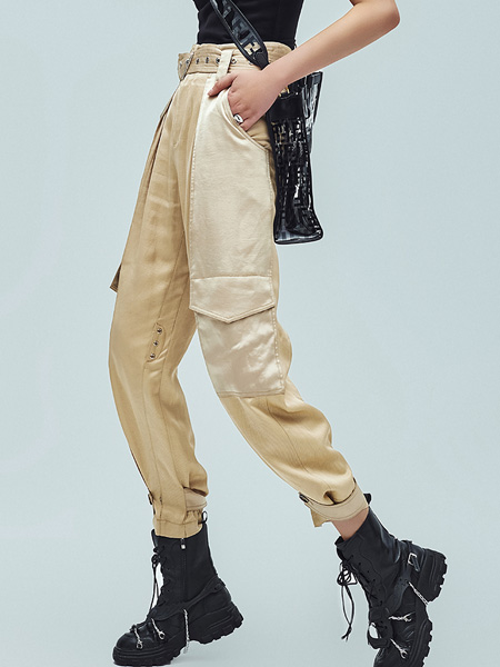 N-ONE女装品牌2022春夏工装风质感修身长裤